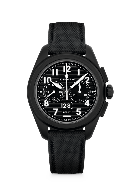 Zenith PILOT Big Date Flyback - 42.5 MM - Ceramic - Black Arabic Dial - 49.4000.3652/21.I001