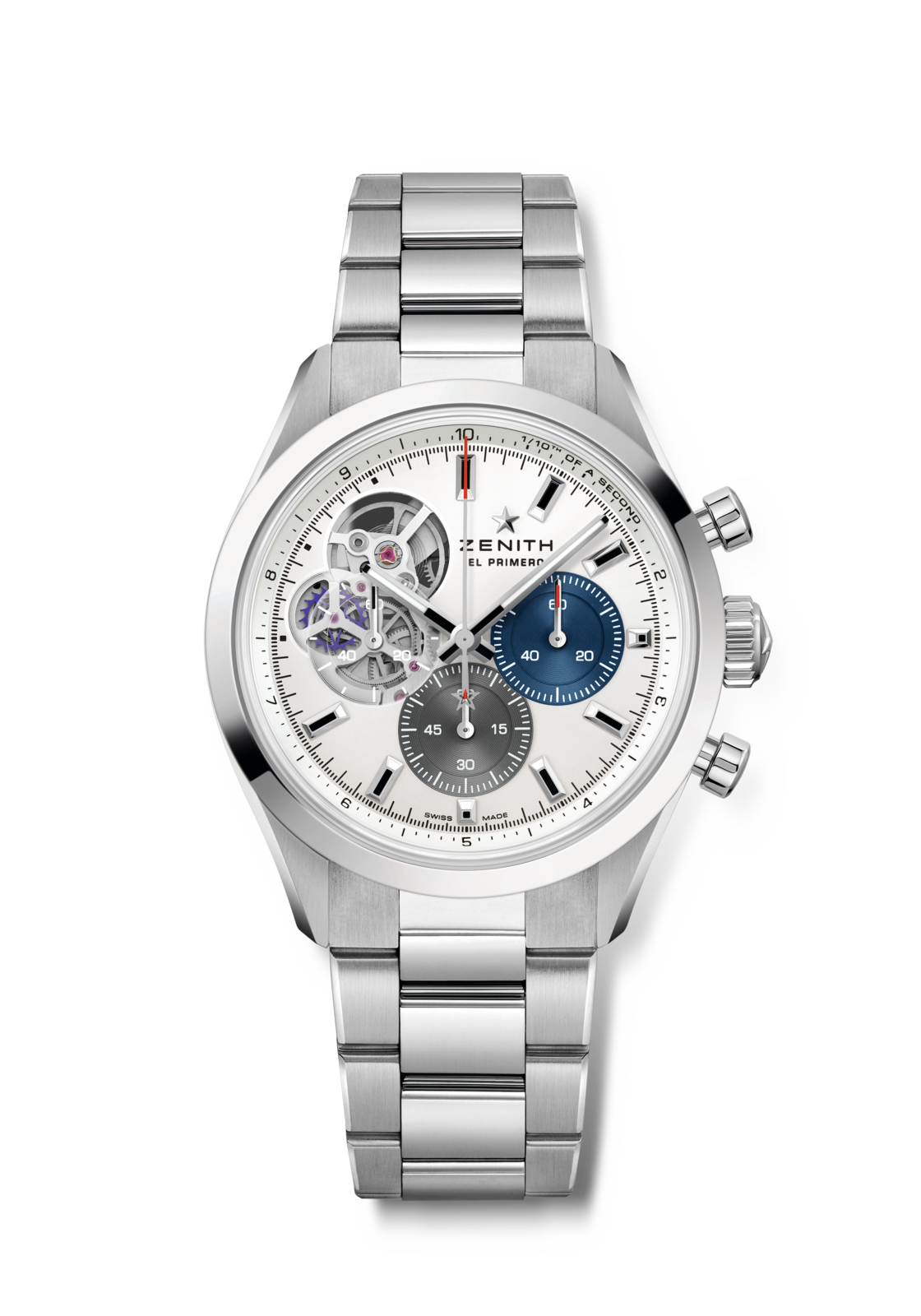 Zenith CHRONOMASTER Open - 39.5 MM -  Stainless Steel - Silver Dial - 03.3300.3604/69.M3300