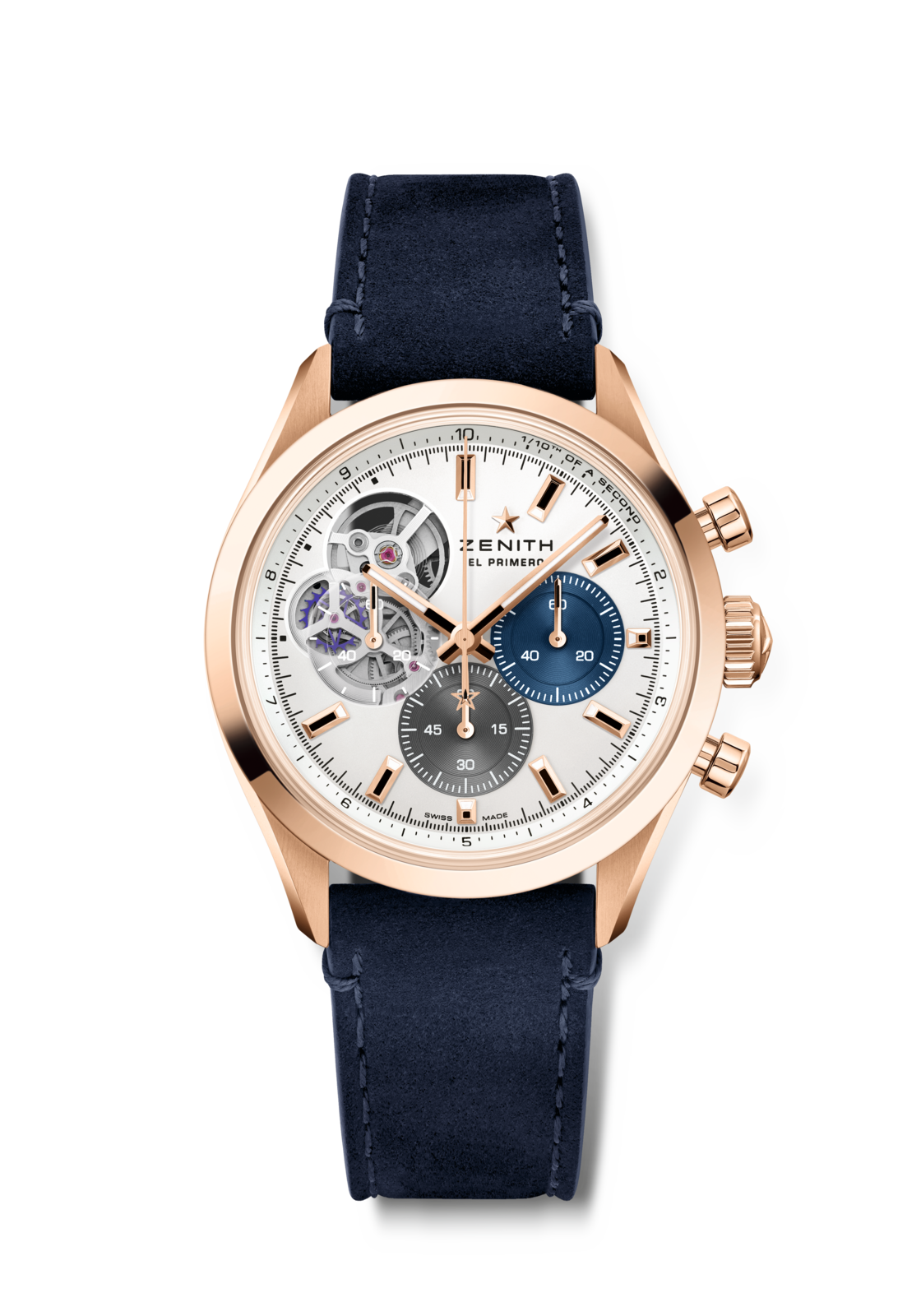 Zenith CHRONOMASTER Open - 39.5 MM - &nbsp;Rose Gold - White Dial - 18.3300.3604/69.C922