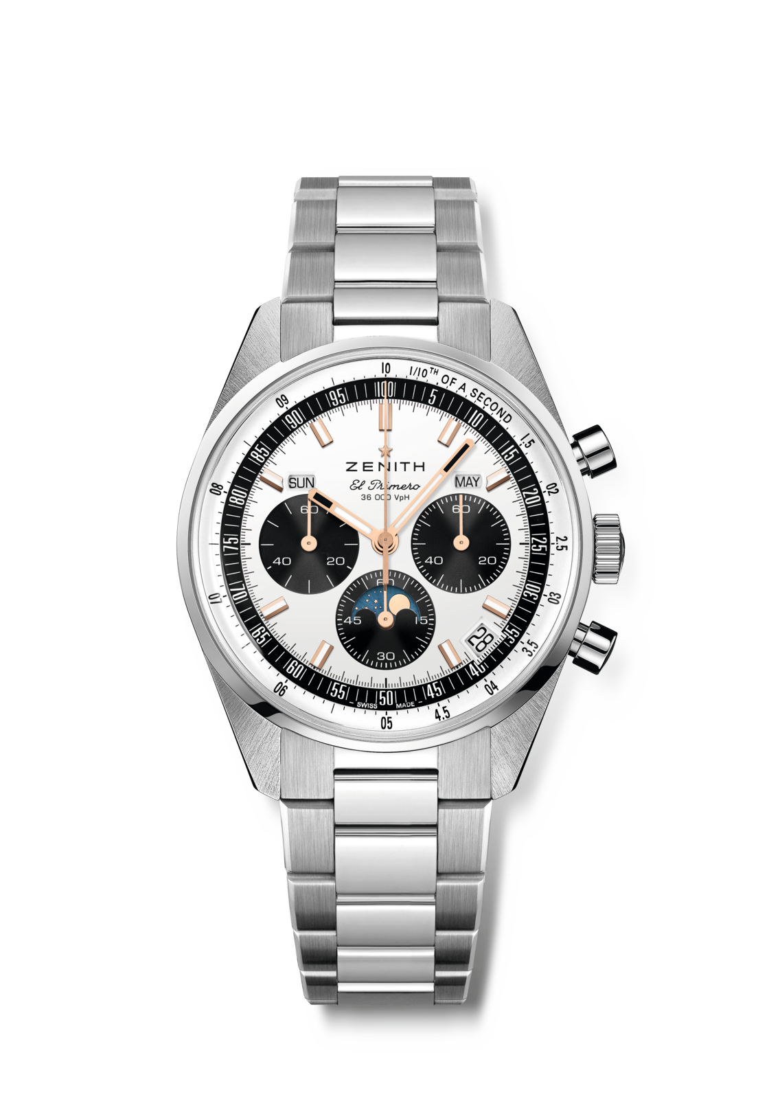 Zenith CHRONOMASTER Original - 38 MM -  Stainless Steel - White Dial - 03.3400.3610/38.M3200