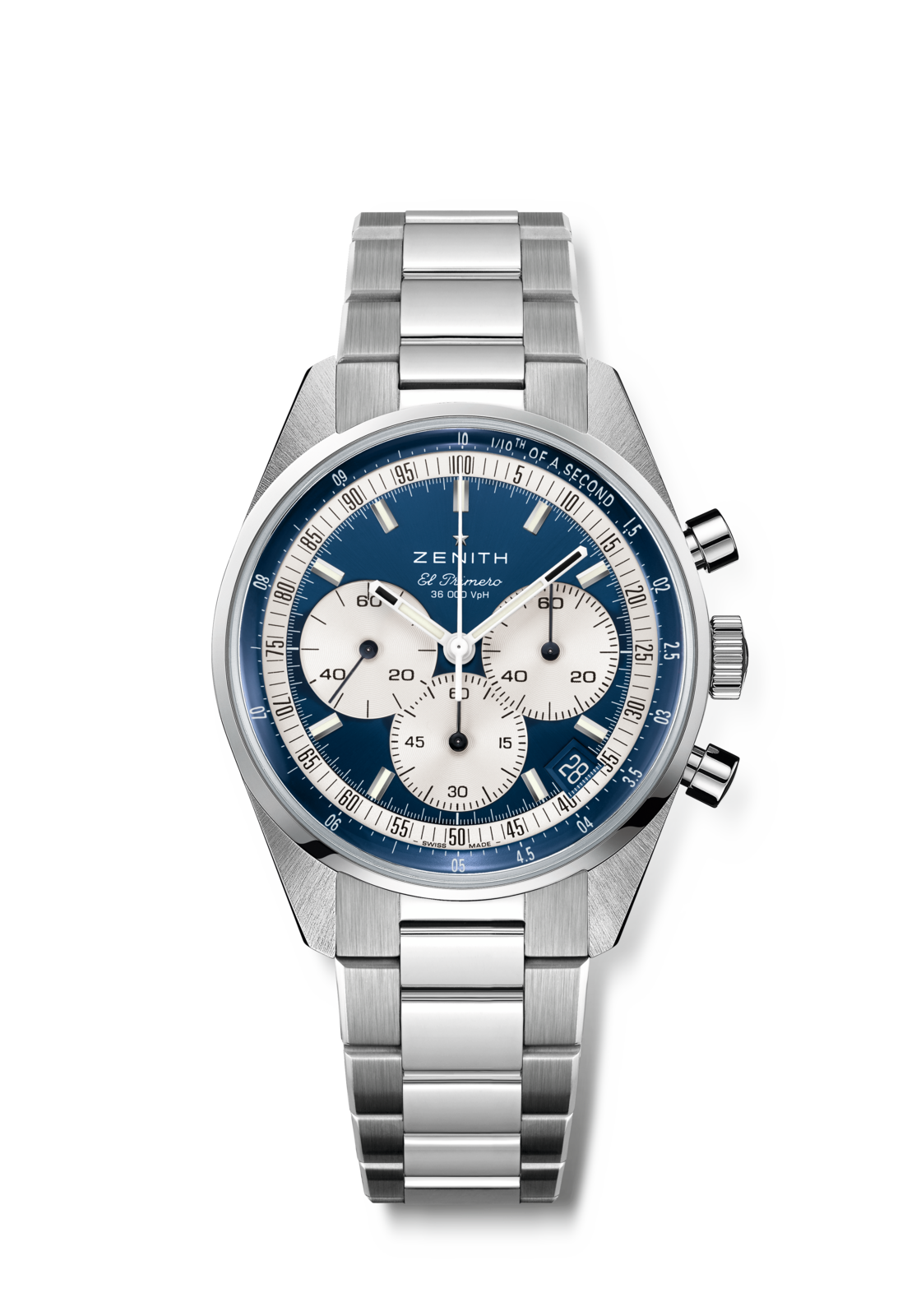 Zenith CHRONOMASTER EP Original - 38 MM -  Stainless Steel - Blue Dial - 03.3200.3600/51.M3200