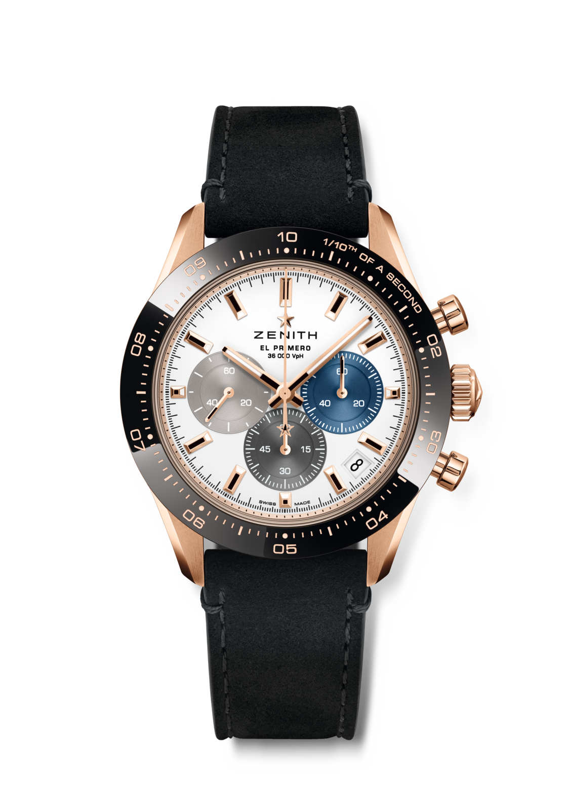 Zenith CHRONOMASTER Sport - 41 MM - Rose Gold - Ceramic Bezel - White Dial - 18.3100.3600/69.C920