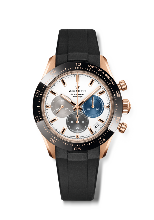 Zenith CHRONOMASTER Sport - 41 MM -  Rose Gold - Ceramic Bezel - White Dial - 18.3100.3600/69.R951