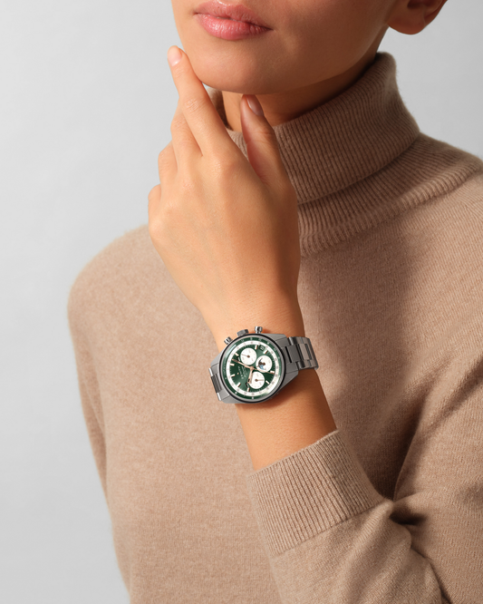 Zenith CHRONOMASTER Original - 38 MM - Stainless Steel - Green Dial - 03.3400.3610/40.M3200
