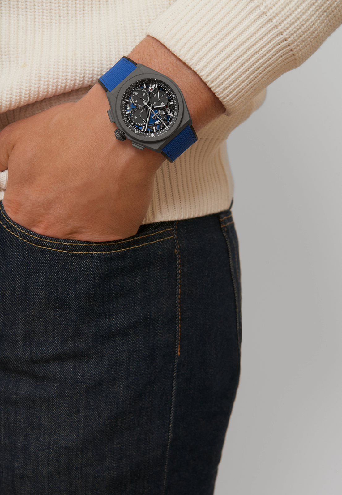 Zenith DEFY 21 ULTRABLUE- 44 MM - Titanium - Openworked Dial - 97.9001.9004/81.R946