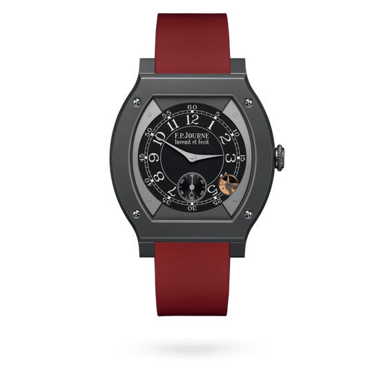 F.P. Journe Élégante Titalyt® 48 x 40 MM - Red Rubber Strap - Black Dial - Élégante Titalyt® nyc watcher nyc watches