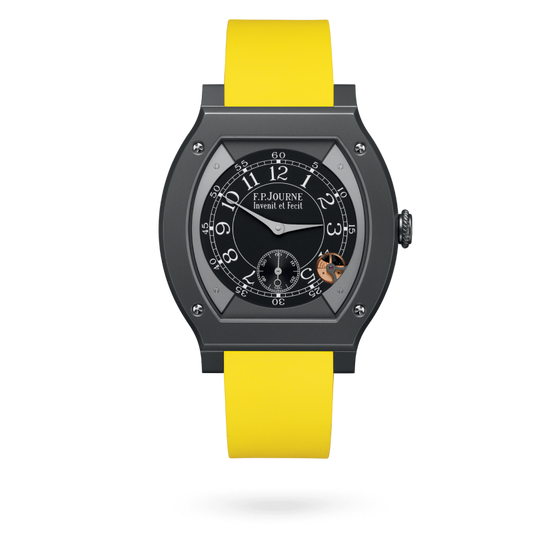 F.P. Journe Élégante Titalyt® 48 x 40 MM - Yellow Rubber Strap - Black Dial - Élégante Titalyt® nyc watcher nyc watches