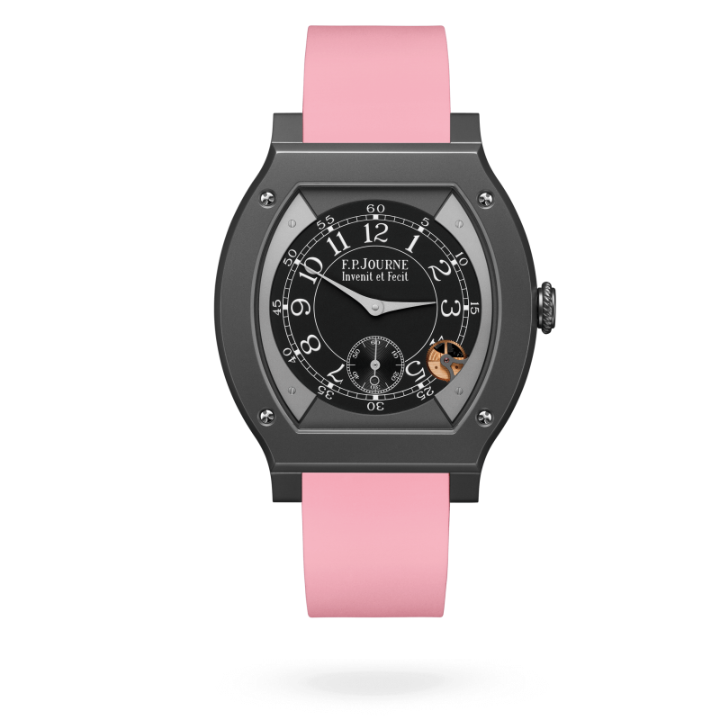 F.P. Journe Élégante Titalyt® 48 x 40 MM - Pink Rubber Strap - Black Dial - Élégante Titalyt® nyc watcher nyc watches