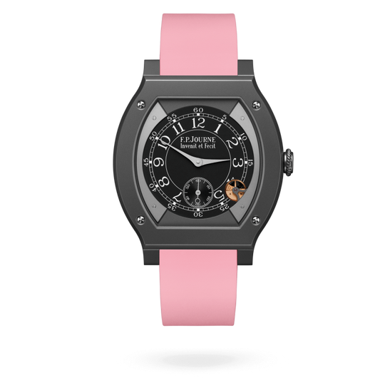 F.P. Journe Élégante Titalyt® 48 x 40 MM - Pink Rubber Strap - Black Dial - Élégante Titalyt® nyc watcher nyc watches