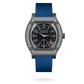 F.P. Journe ÉléganteTitalyt® set with diamonds 48 x 40 MM - Blue Rubber Strap - Diamond Bezel - Black Dial - ÉléganteTitalyt® set with diamonds nyc watcher nyc watches