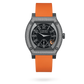 F.P. Journe ÉléganteTitalyt® set with diamonds 48 x 40 MM - Orange Rubber Strap - Diamond Bezel - Black Dial - ÉléganteTitalyt® set with diamonds nyc watcher nyc watches