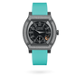 F.P. Journe ÉléganteTitalyt® set with diamonds 48 x 40 MM - Turquoise Rubber Strap - Diamond Bezel - Black Dial - ÉléganteTitalyt® set with diamonds nyc watcher nyc watches
