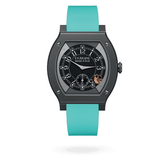 F.P. Journe Élégante Titalyt® 48 x 40 MM - Turquoise Rubber Strap - Black Dial - Élégante Titalyt® nyc watcher nyc watches