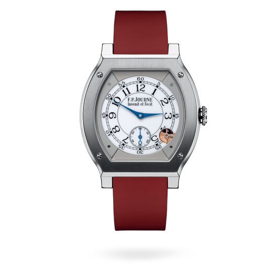 F.P. Journe Elégante Titanium 48 x 40 MM - Red Rubber Strap - White Dial - Élégante Titanium nyc watcher nyc watches