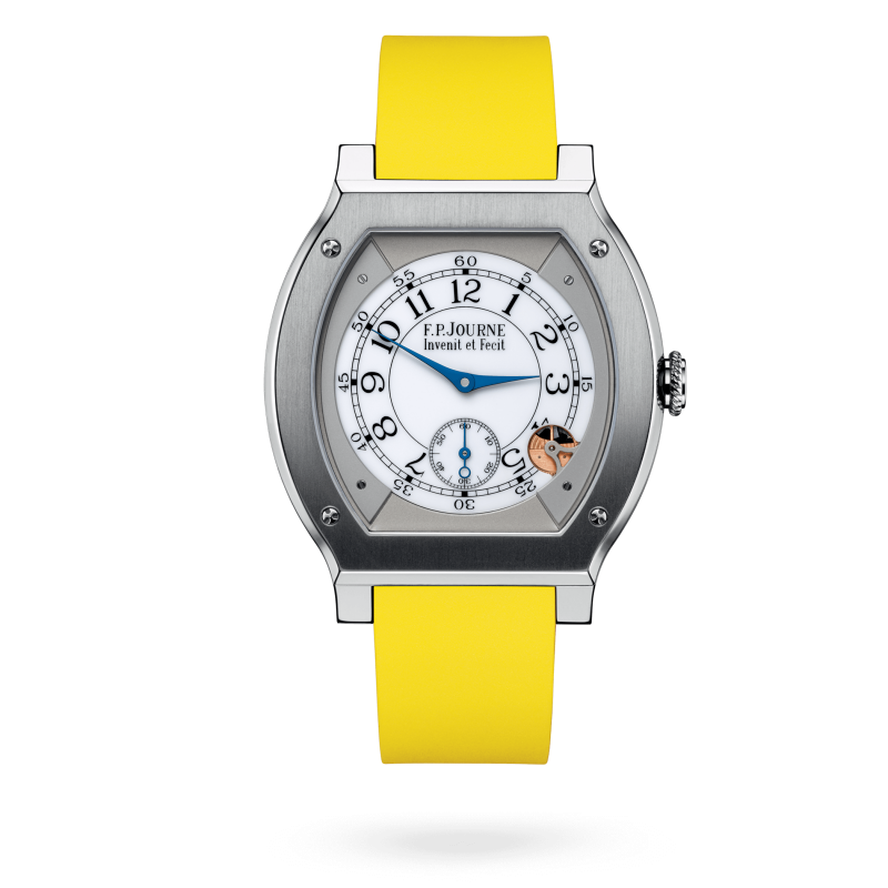 F.P. Journe Elégante Titanium 48 x 40 MM - Yellow Rubber Strap - White Dial - Élégante Titanium nyc watcher nyc watches