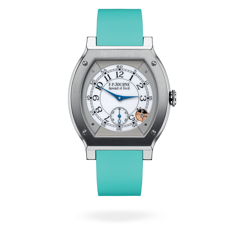 F.P. Journe Elégante Titanium 48 x 40 MM - Turquoise Rubber Strap - White Dial - Élégante Titanium nyc watcher nyc watches