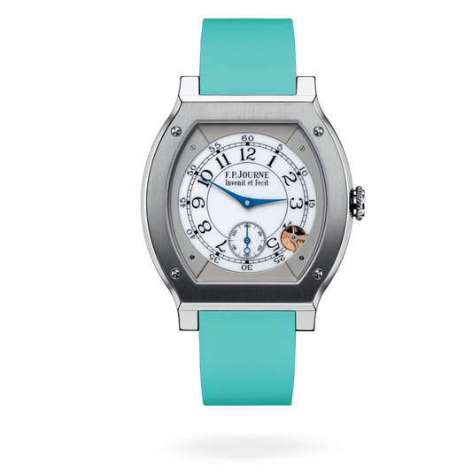 F.P. Journe Elégante Titanium 48 x 40 MM - Turquoise Rubber Strap - White Dial - Élégante Titanium nyc watcher nyc watches