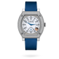 F.P. Journe Élégante Titanium Set With Diamonds 48 x 40 MM - Blue Rubber Strap - Diamond Bezel - White Dial - Élégante Titanium Set With Diamonds nyc watcher nyc watches