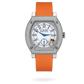F.P. Journe Élégante Titanium Set With Diamonds 48 x 40 MM - Orange Rubber Strap - Diamond Bezel - White Dial - Élégante Titanium Set With Diamonds nyc watcher nyc watches