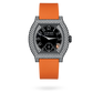 F.P. Journe Elégante Titalyt® 12 rows of diamonds Titanium 40 x 35 MM - Orange Rubber Strap - Diamond Bezel - Black Dial - Titalyt® 12 rows of diamonds nyc watcher nyc watches