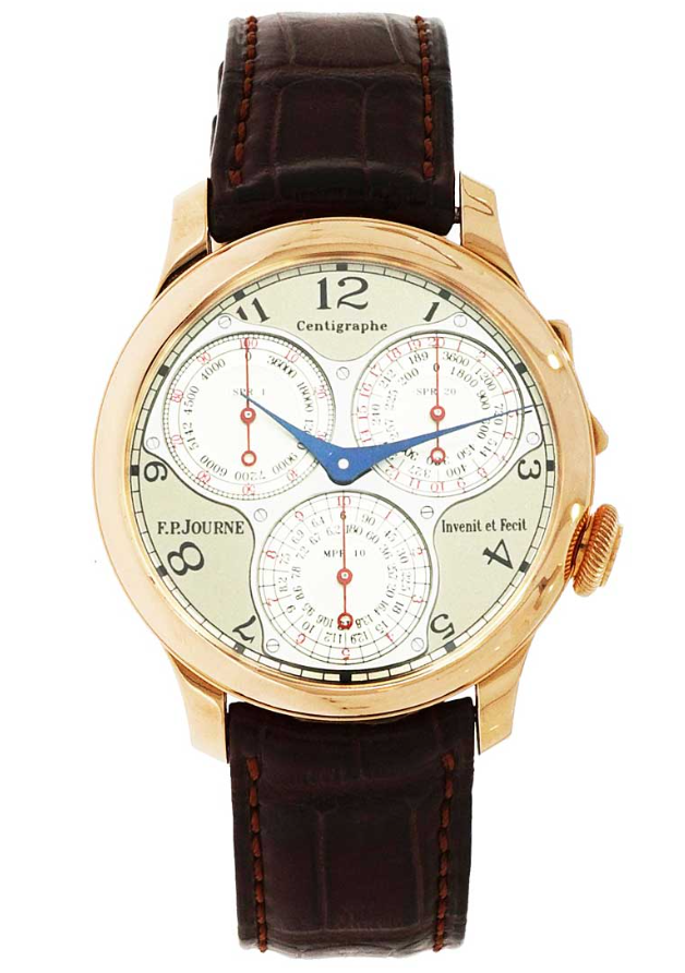 F.P. Journe Centigraphe Souverain Rose Gold 40 MM - Alligator Leather Strap - Silver Dial - Centigraphe Souverain