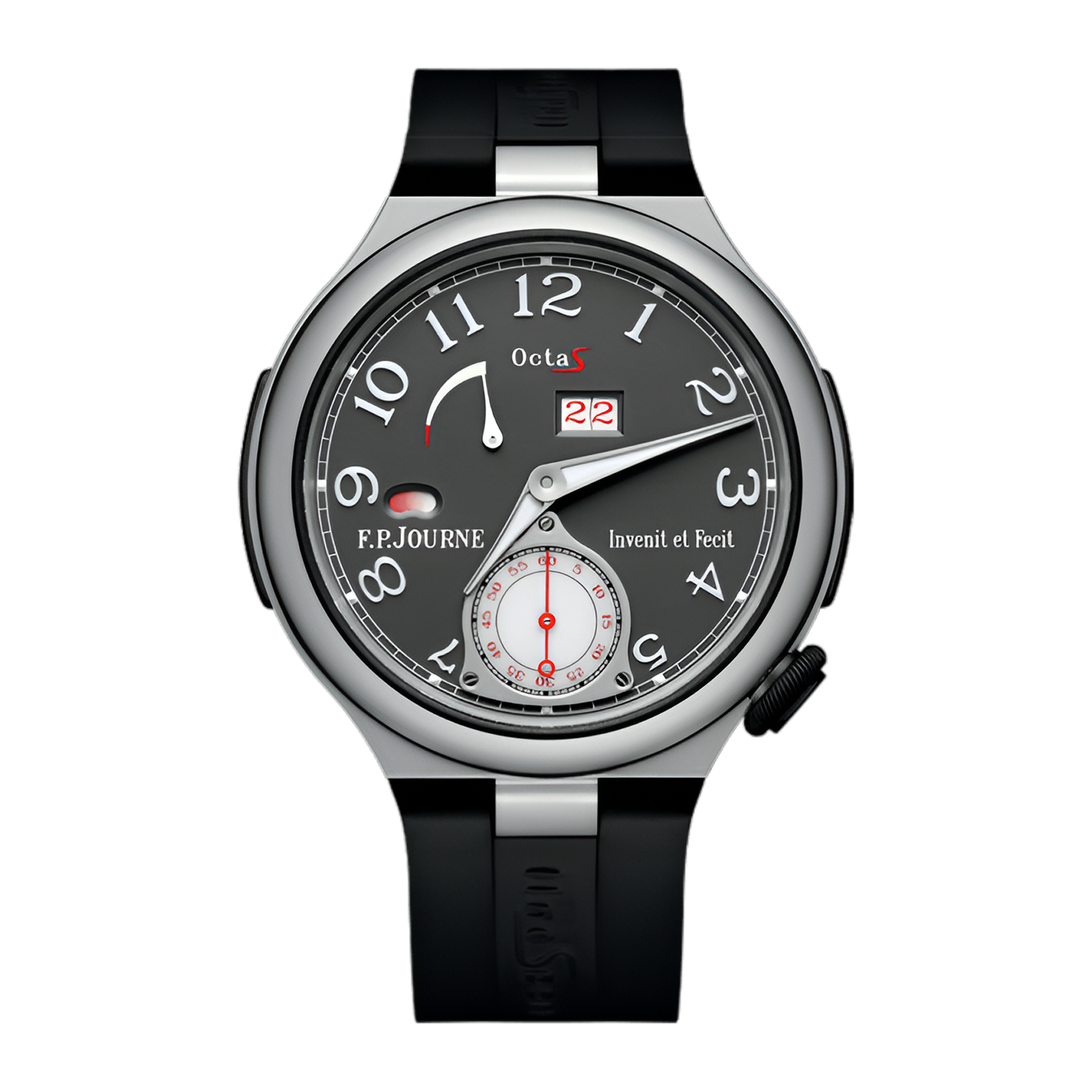 F.P. Journe Octa Sport Automatique Réserve Titanium 42 MM - Black Rubber Strap - Grey Dial - Octa Sport Automatique Réserve Titanium
