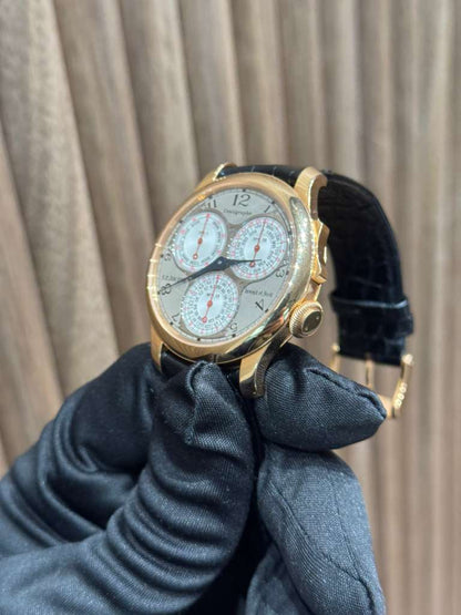 F.P. Journe Centigraphe Souverain Rose Gold 40 MM - Alligator Leather Strap - Silver Dial - Centigraphe Souverain