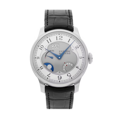 F.P. Journe Classique Octa Divine Platinum 40 MM - Black Leather Strap - Silver Dial - DN PT 40 A SI