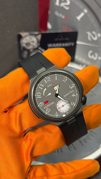 F.P. Journe Octa Sport Automatique Réserve Titanium 42 MM - Black Rubber Strap - Grey Dial - Octa Sport Automatique Réserve Titanium