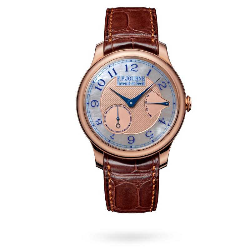 F.P. Journe Boutique Chronomètre Souverain Rose Gold 40 MM - Brown Leather Strap - Pink Mother Of Pearl Dial - Chronomètre Souverain Nacre nyc watcher nyc watches