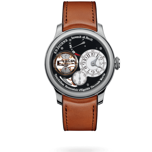 F.P. Journe  Tourbillon Souverain Black Label  Platinum 40 MM - Brown Leather Strap - Black Dial -   Tourbillon Souverain Black Label nyc watcher nyc watches