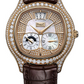 Piaget Polo - Rose Gold 42 MM - Brown Leather Strap - Diamond Bezel - Mother Of Pearl And Diamond Dial - G0A32020