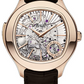 Piaget Polo - Rose Gold 48 MM - Brown Leather Strap - Skeleton Dial - G0A38019