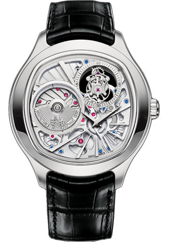 Piaget Polo - White Gold 46.5 MM - Black Leather Strap - Skeleton Dial - G0A38041