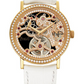 Piaget Altiplano - Rose Gold 34 MM - White Leather Strap - Diamond Bezel - Diamond Skeleton Dial - G0A38121