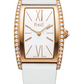 Piaget Limelight High Jewellery - Rose Gold 27 x 38 MM - White Satin Strap - Diamond Bezel - Silvered Dial - G0A39188