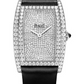 Piaget Limelight High Jewellery - White Gold 27 x 38 MM - Black Satin Strap - Diamond Bezel - Silvered Diamond Dial - G0A39193