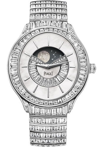 Piaget Limelight Stella - White Gold 39 MM - White Gold Diamond Bracelet - Diamond Bezel - Blue Aventurine Glass Diamond-Paved Dial - G0A40040