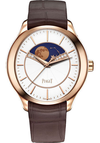 Piaget Limelight Stella - Rose Gold 36 MM - Brown Leather Strap - White Dial - G0A40110