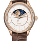 Piaget Limelight Stella - Rose Gold 36 MM - Brown Leather Strap - Diamond Bezel - White Dial - G0A40123