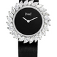 Piaget Limelight High Jewellery - White Gold 31 MM - Black Satin Strap - Diamond Bezel - Black Dial - G0A41252