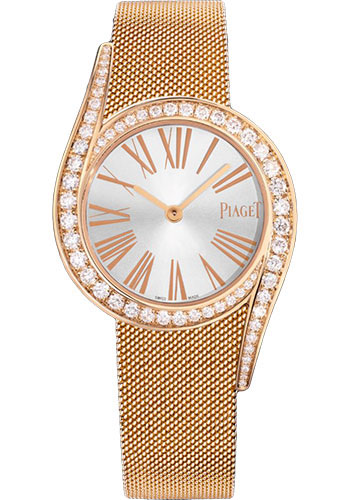 Piaget Limelight Gala - Rose Gold 26 MM - Rose Gold Bracelet - Diamond Bezel - Silver Dial - G0A42213