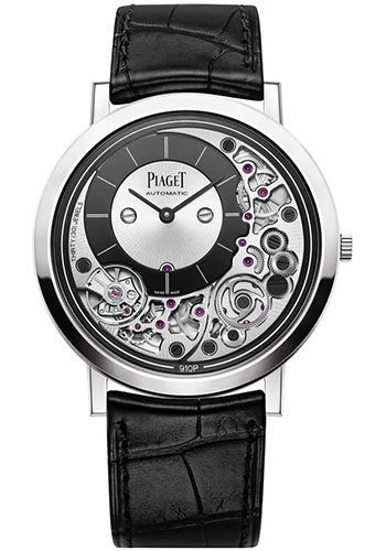 Piaget Altiplano - White Gold 41 MM - Black Leather Strap - Black Off-Center Dial - G0A43121