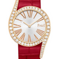 Piaget Limelight Gala - Rose Gold 32 MM - Red Leather Strap - Diamond Bezel - Silver Dial - G0A43361