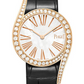 Piaget Limelight Gala - Rose Gold 32 MM - Black Leather Strap - Diamond Bezel - White Dial - G0A43391