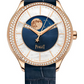 Piaget Limelight Stella - Rose Gold 36 MM - Blue Leather Strap - Diamond Bezel - White Gem-Set Dial - G0A44123