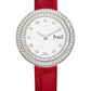 Piaget Possession - White Gold 29 MM - Red Leather Strap - Diamond Bezel -  Mother-Of-Pearl Gem-Set Dial - G0A44285