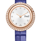 Piaget Possession - Rose Gold 34 MM - Blue Leather Strap - Diamond Bezel - Silvered Dial - G0A44292