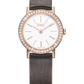 Piaget Altiplano - Rose Gold 24 MM - Brown Satin Strap - Diamond Bezel - White Dial - G0A44534