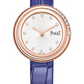 Piaget Possession - Rose Gold Diamond 34 MM - Blue Leather Strap - Silvered Dial - G0A45072